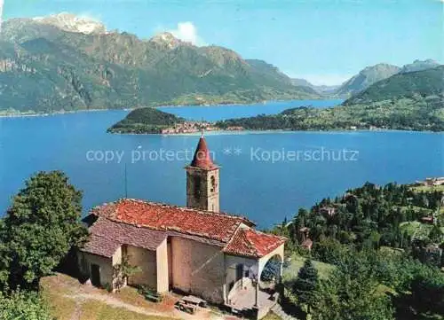 AK / Ansichtskarte  Cadenabbia Griante Lago di Como Lombardia IT Panorama Centro Lago di Como Chiesa San Martino