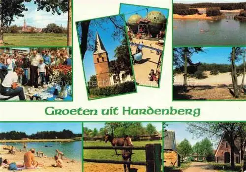 AK / Ansichtskarte  Hardenberg NL Kirche Freizeitpark Markt Landschaft Badestrand Landwirtschaftliches Anwesen Pferdekoppel