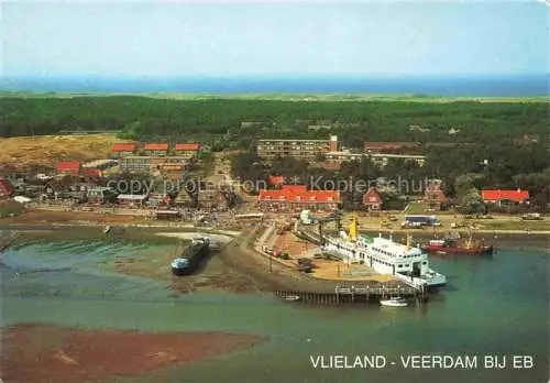 AK / Ansichtskarte  Vlieland Friesland NL Veerdam BIJ EB luchtfoto