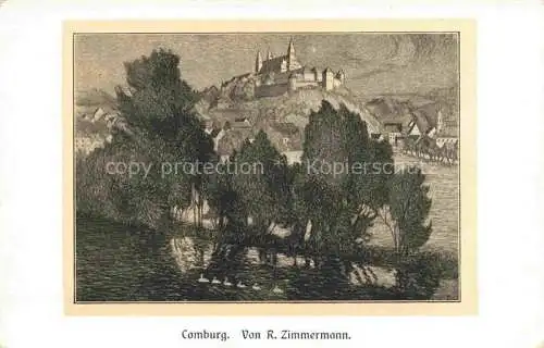 AK / Ansichtskarte  Comburg Schwaebisch Hall BW Serie Aus Schwaben Original Lithos wuerttembergischer Kuenstler R. Zimmermann Kuenstlerkarte