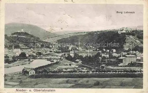 AK / Ansichtskarte  Lahnstein Panorama Nieder- und Oberlahnstein Burg Lahneck