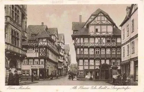 AK / Ansichtskarte  Hann. Muenden Alte Haeuser Ecke Markt und Langestrasse Altstadt Fachwerkhaeuser