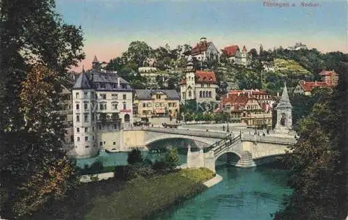 AK / Ansichtskarte  TueBINGEN BW Panorama Neckarbruecke