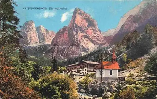 AK / Ansichtskarte  Hinterbaerenbad Kaisertal Tirol AT Hotel Kapelle Kaisergebirge