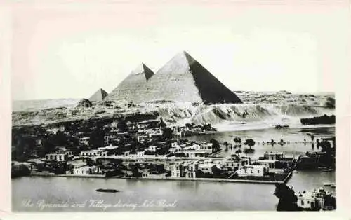 AK / Ansichtskarte  CAIRO  Kairo Caire Egypt The Pyramids and Village during Nile Flood