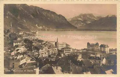 AK / Ansichtskarte  MONTREUX  VD Panorama et Dents de Midi Alpes