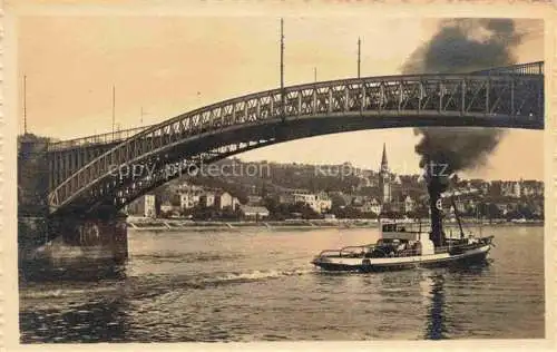 AK / Ansichtskarte  KOBLENZ  Rhein Rheinbruecke und Pfaffendorf Dampfer