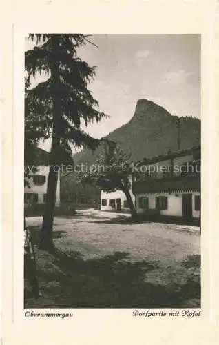 AK / Ansichtskarte  OBERAMMERGAU Dorfpartie mit Rofel