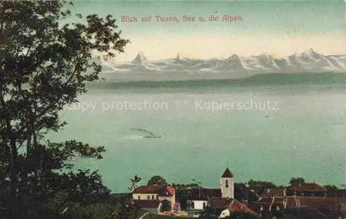 AK / Ansichtskarte  Twann Nidau BE Bielersee Alpenpanorama