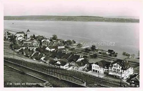 AK / Ansichtskarte  Twann Nidau BE Bielersee Panorama