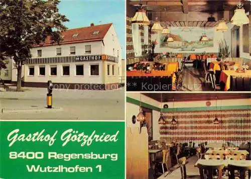 AK / Ansichtskarte  Wutzlhofen Gasthof Goetzfried Gastraeume