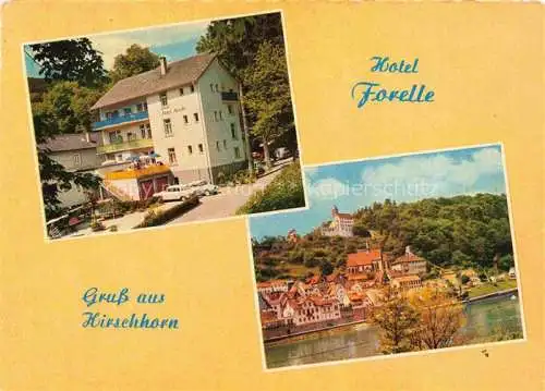 AK / Ansichtskarte  Hirschhorn Neckar Hessen Hotel Forelle Panorama