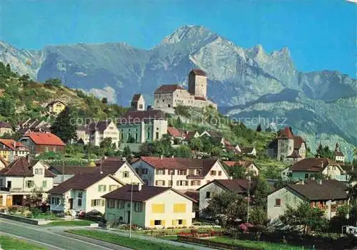 AK / Ansichtskarte  Sargans SG Panorama Schloss