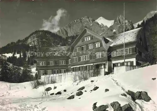 AK / Ansichtskarte  Wildhaus  Toggenburg SG Bodenweidli St Galler Jugendheim mit Schafberg