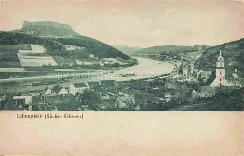 AK / Ansichtskarte  Lilienstein Bad Schandau Saechsische Schweiz Panorama