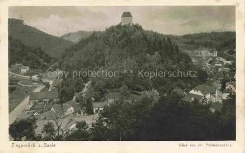 AK / Ansichtskarte  Ziegenrueck Saale Thueringen Panorama Blick von der Pohlmannsbank