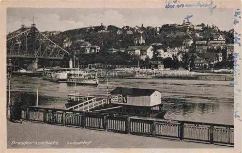 AK / Ansichtskarte  Loschwitz DRESDEN Elbe Panorama Blick ueber die Elbe Restaurant Luisenhof