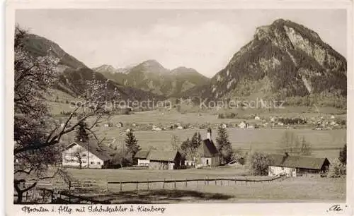 AK / Ansichtskarte  Pfronten Bayern Panorama Blick gegen Schoenkahler und Kienberg Allgaeuer Alpen