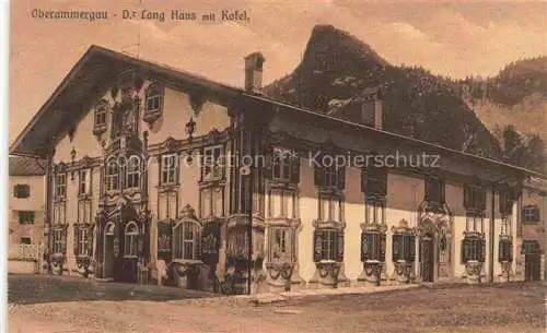 AK / Ansichtskarte  OBERAMMERGAU Dr. Lang Haus mit Kofel