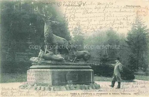 AK / Ansichtskarte  Friedrichsruh Aumuehle Hirschgruppe Denkmal