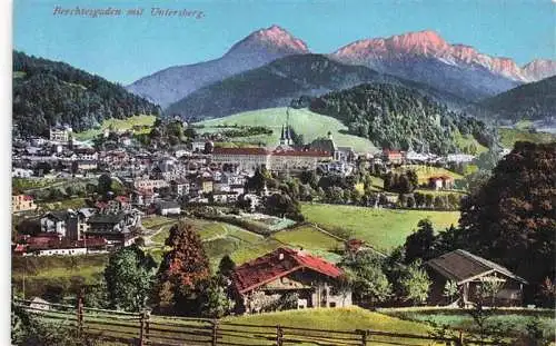 AK / Ansichtskarte  BERCHTESGADEN Panorama mit Blick zum Untersberg