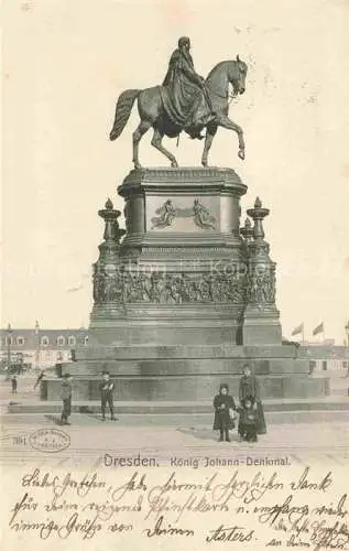 AK / Ansichtskarte  DRESDEN Elbe Koenig Johann-Denkmal Reiterstandbild