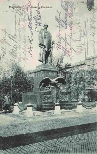 AK / Ansichtskarte  MAGDEBURG Bismarck-Denkmal Statue