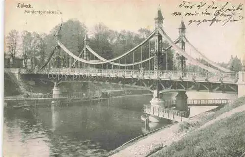 AK / Ansichtskarte  LueBECK Muehlentorbruecke