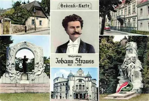 AK / Ansichtskarte  STRAUss Johann Komponist Denkmal Wien Landhaus Saimannsdorf Villa 