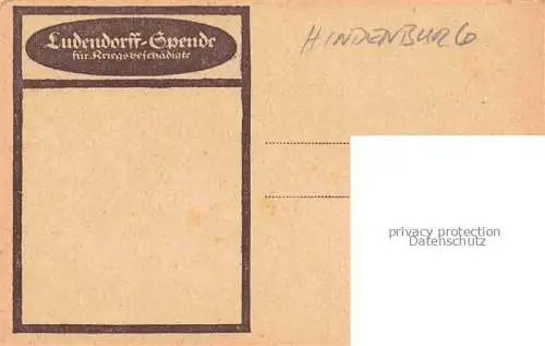 AK / Ansichtskarte  HINDENBURG  Paul von Politik Berlin