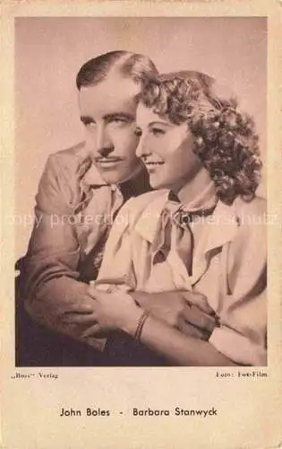 AK / Ansichtskarte  Foto Fox-Film Nr. John Boles Barbara Stanwyck