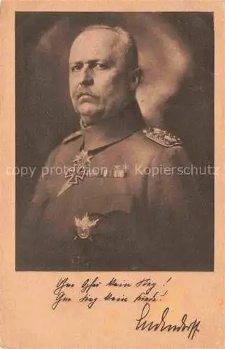 AK / Ansichtskarte  LUDENDORFF Erich Militaria Generaele Stab Berlin