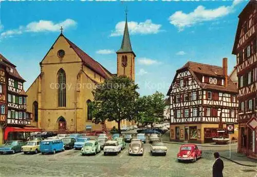 AK / Ansichtskarte  Mosbach Baden Neckar-Odenwald-Kreis BW Marktplatz mit Kirche