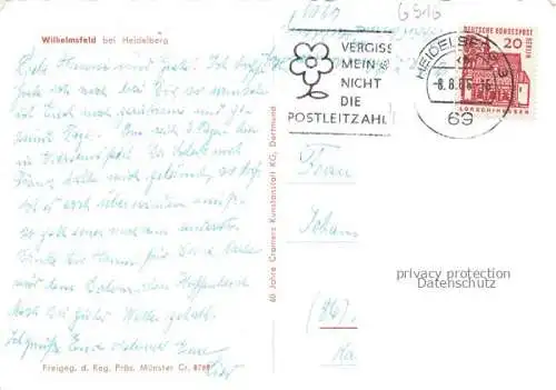 AK / Ansichtskarte  Wilhelmsfeld Fliegeraufnahme