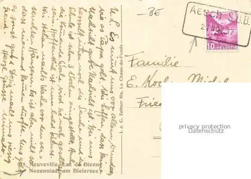 AK / Ansichtskarte  Neuveville La Neuenstadt Bielersee Preles BE Seepanorama