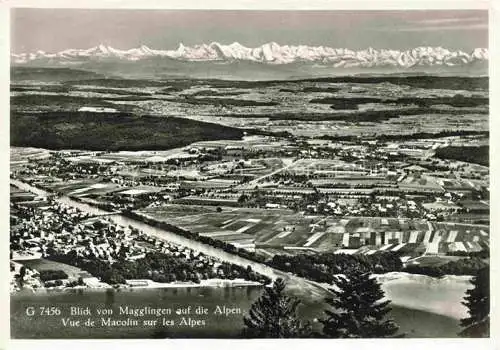 AK / Ansichtskarte  Magglingen Fliegeraufnahme mit Alpenblick