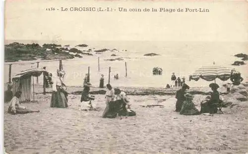 AK / Ansichtskarte  Croisic Le  44 Loire-Atlantique Un coin de la plage de Port-Lin