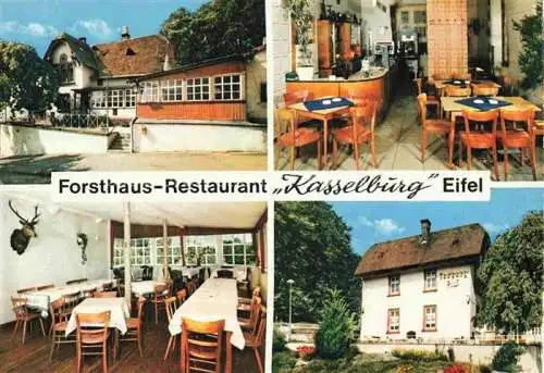 AK / Ansichtskarte  Pelm Forsthaus Restaurant Kasselburg Gastraeume