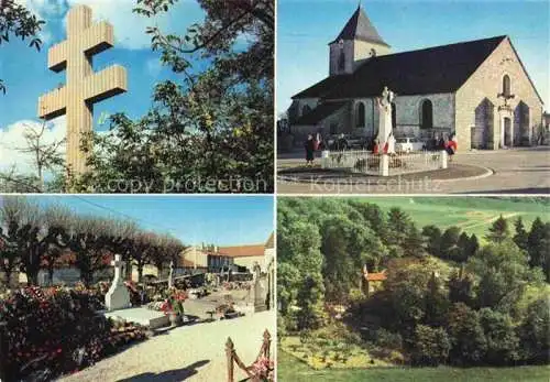 AK / Ansichtskarte  Colombey-les-Deux-Eglises 52 Haute-Marne La Boisserie Place de l'Eglise Tombe de la famille de Gaulle Mémorial