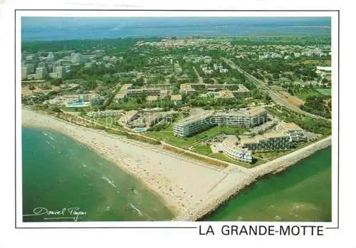 AK / Ansichtskarte  La Grande-Motte 34 Quartier le Point Zéro vue aérienne