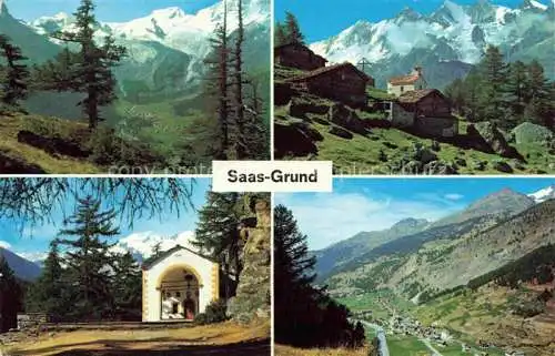 AK / Ansichtskarte  Saas-Grund VS Saas Fee Triftalp Kapelle zur hohen Stiege Fletschhorn