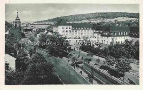 AK / Ansichtskarte  Oberschlema Erzgebirge Sachsen Kurhaus Kurhotel und Kirche