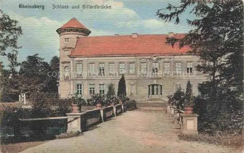 AK / Ansichtskarte  Rheinsberg Brandenburg Schloss und Billardbruecke