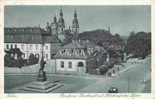 AK / Ansichtskarte  FULDA Bonifatius Denkmal mit Blick zum Dom