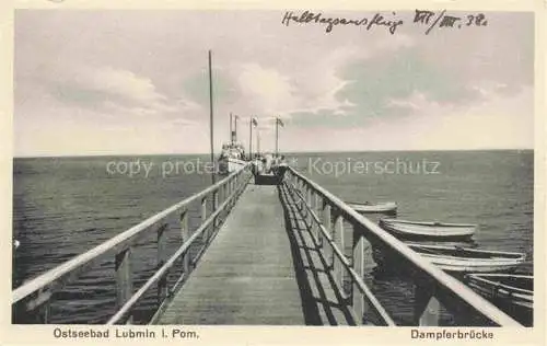 AK / Ansichtskarte  LUBMIN Ostseebad Dampferbruecke