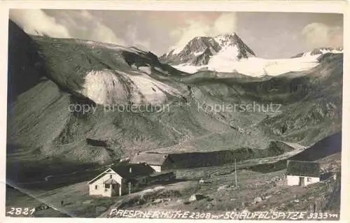 AK / Ansichtskarte  Dresdnerhuette Dresdenerhuette 2308m Stubaital Tirol AT mit Schaufelspitze