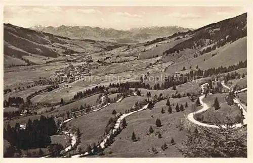 AK / Ansichtskarte  HINDELANG Oberallgaeu Blick von der Jochkanzel 