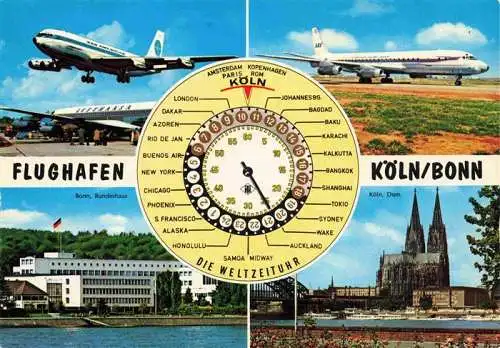 AK / Ansichtskarte  Flughafen Airport Aeroporto Koeln Bonn Weltzeituhr 