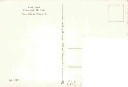 AK / Ansichtskarte  Kino Film Cinema Cine Rene Carol 