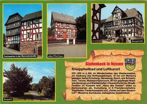 AK / Ansichtskarte  Chronik-AK Gladenbach in Hessen Pfarrhaus Kurpark Burgstrasse 